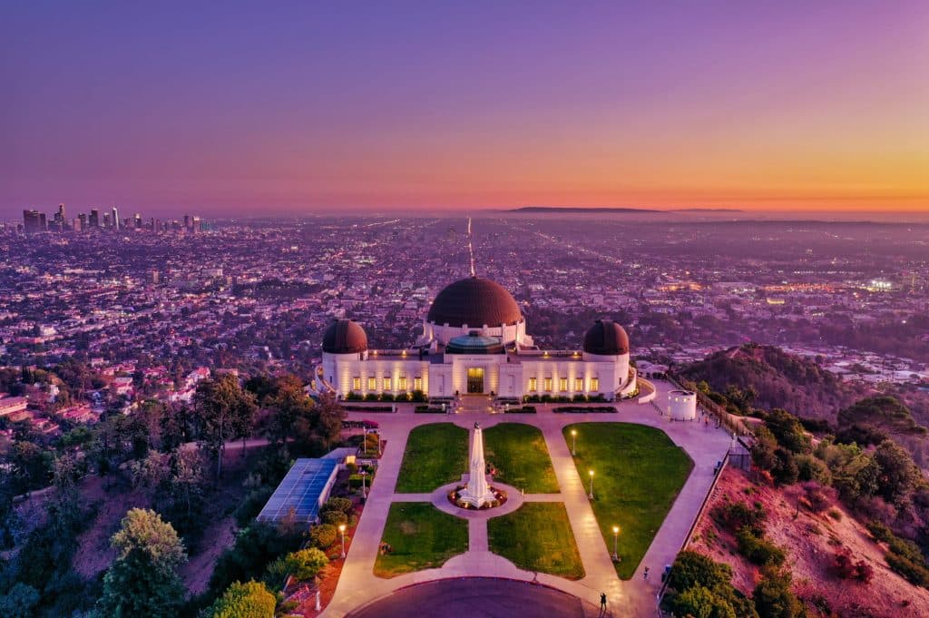 Sunset views from Griffith Observatory 