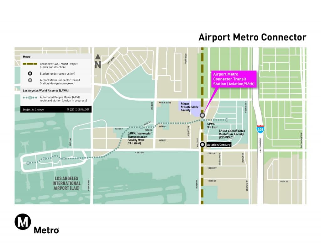Map of LAX Metro Station (The Airport Transport Connector)