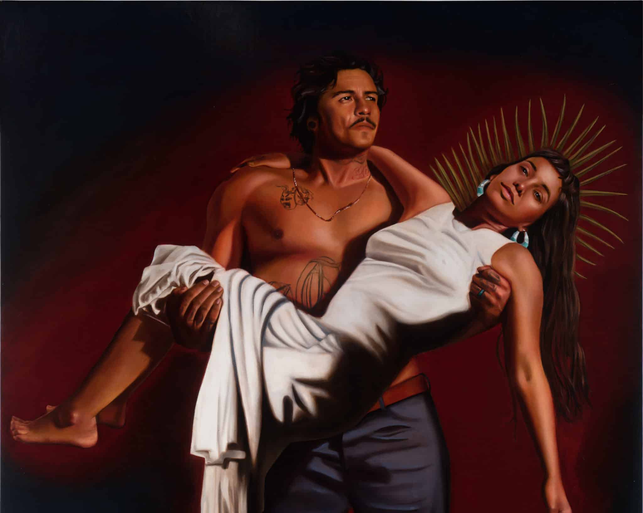 Danie Cansino's painting called Popocatépetl and Iztaccíhuatl (star-crossed lovers). 