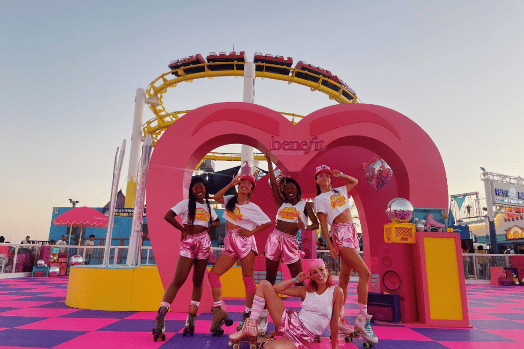 Klarna x Benefit Cosmetics Roller Skate Bar - Things To Do This Weekend Los Angeles