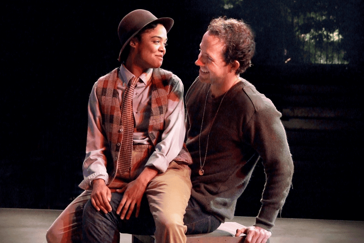 Tessa Thompson and Peter Cambor in As You Like It