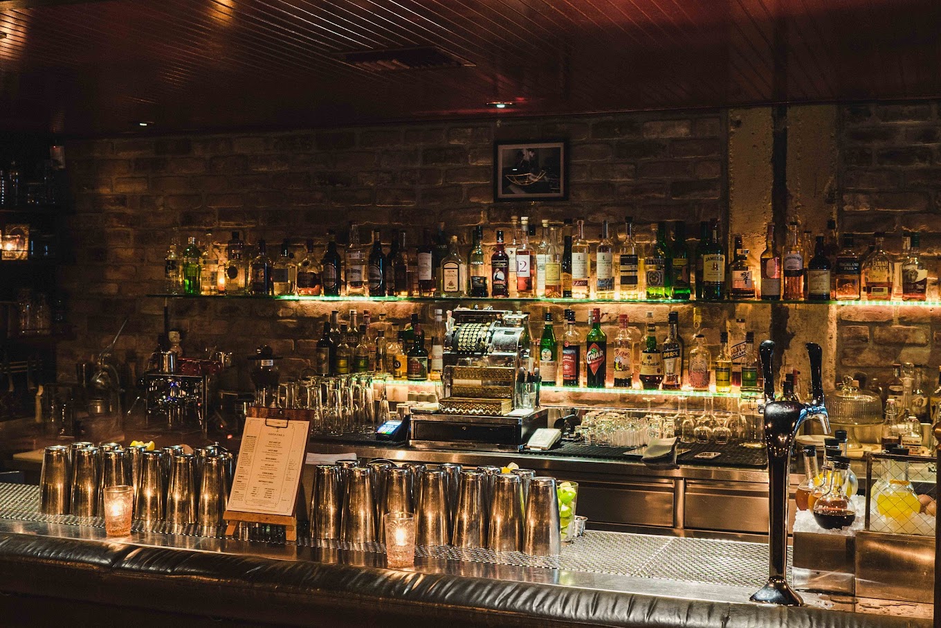 Shot of one of the top speakeasy-style bars in los angeles