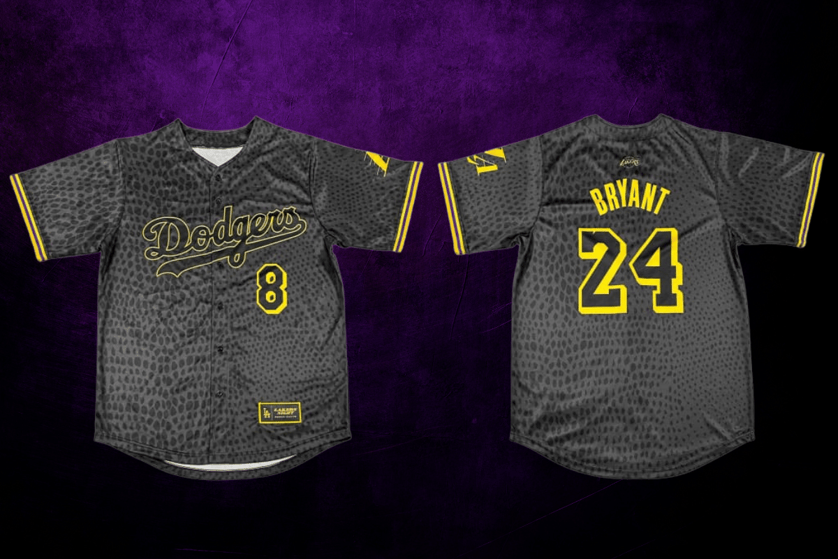 purple and gold dodgers jersey