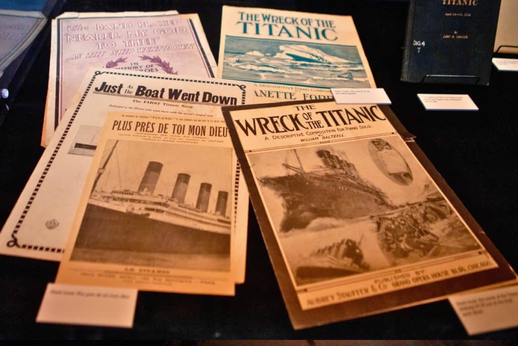 Real artifacts recovered from the Titanic