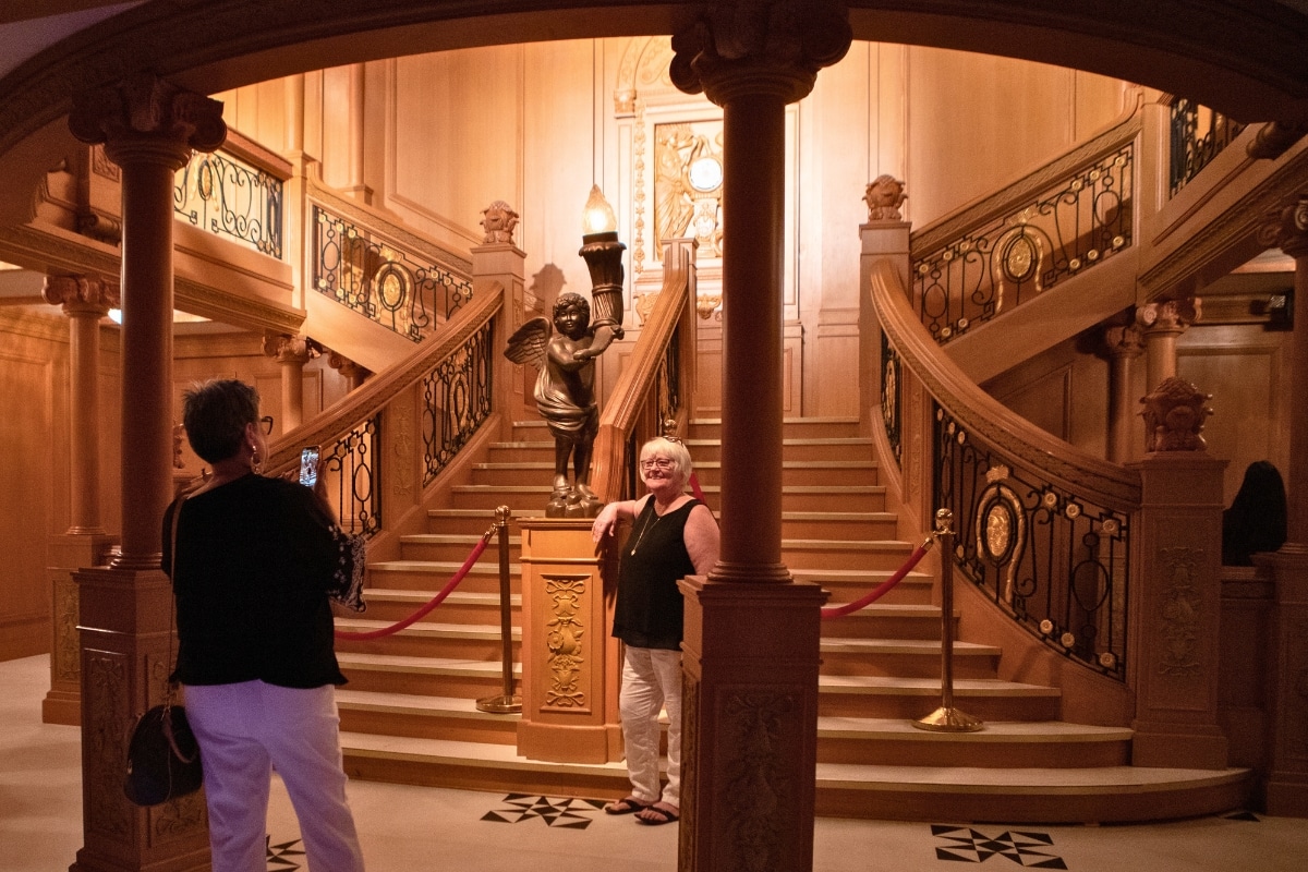 A recreation of the Titanic's Grand Staircase