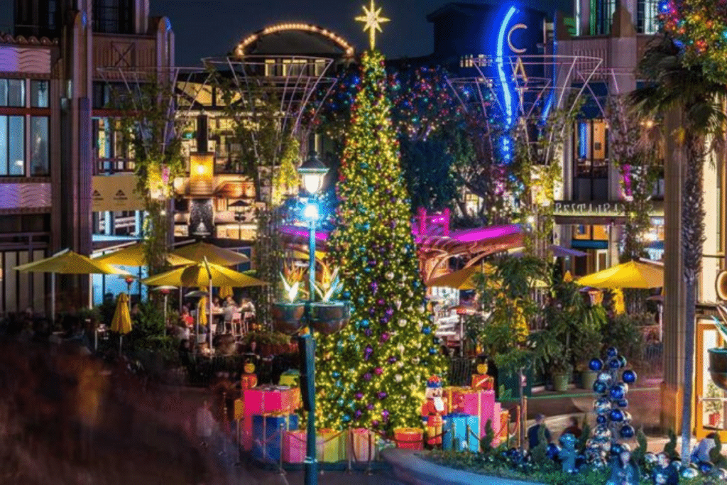 Downtown Disney District during the christmas holiday