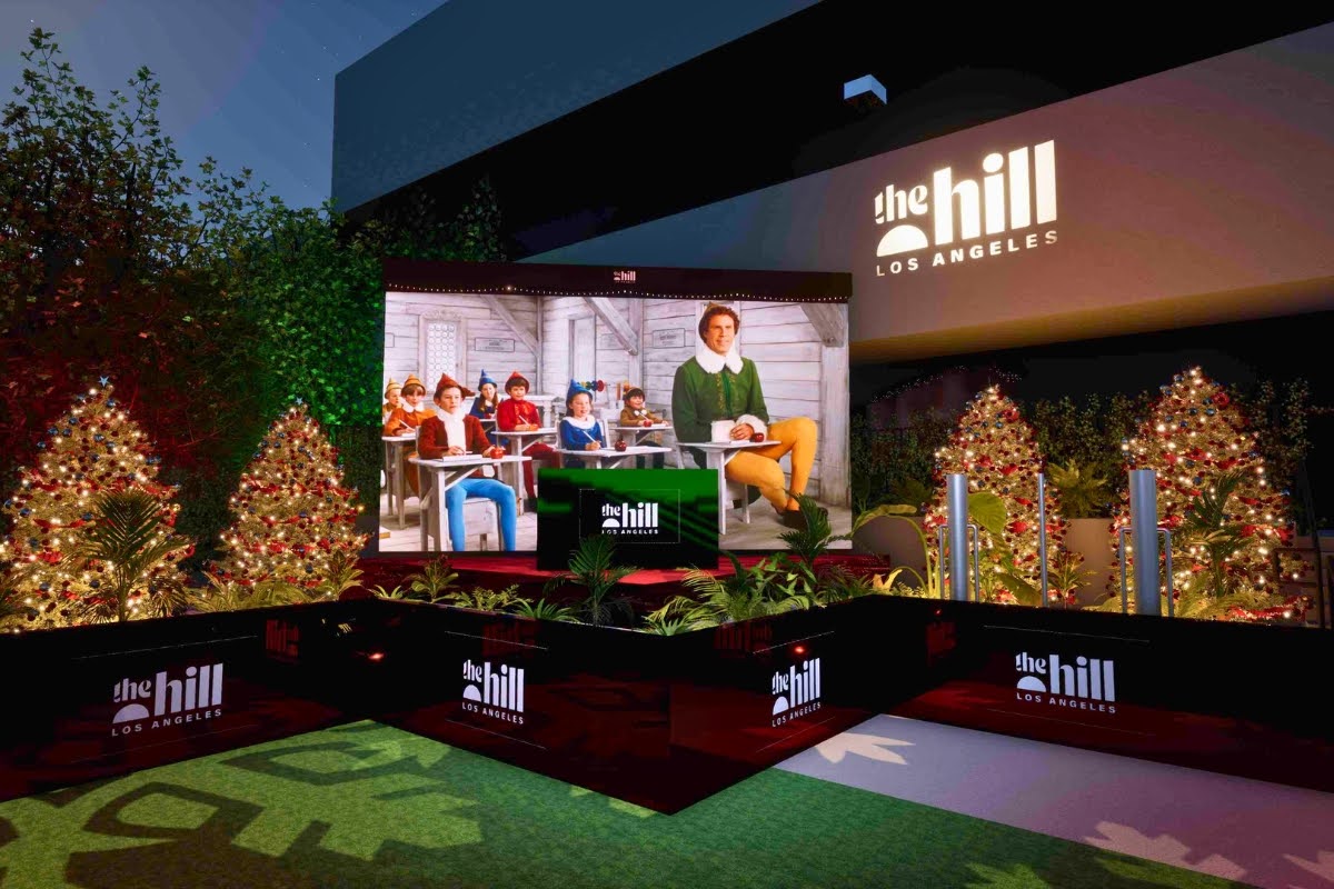 The movie Elf playing at Holidays on The Hill